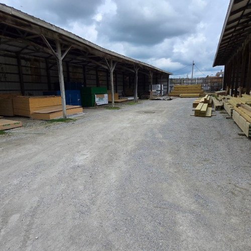 Lumber outside of Salem Lumber and Feed.