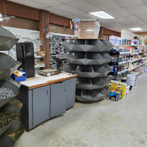 Hardware inside of Salem Lumber and Feed.