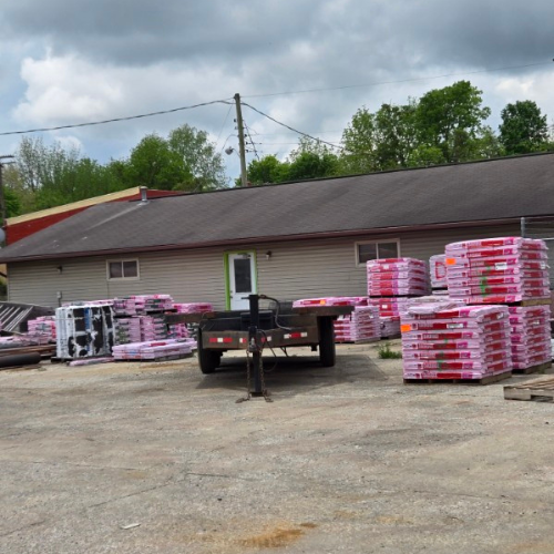 Insulation outside of Salem Lumber and Feed.