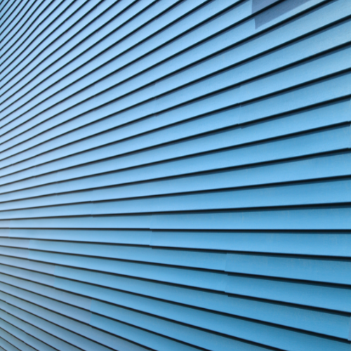 Blue vinyl siding